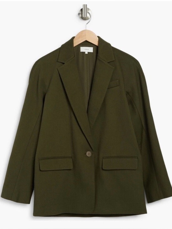 Vince Jackets & Blazers - Vince Tuscan Olive Textured Single-Button Blazer 6